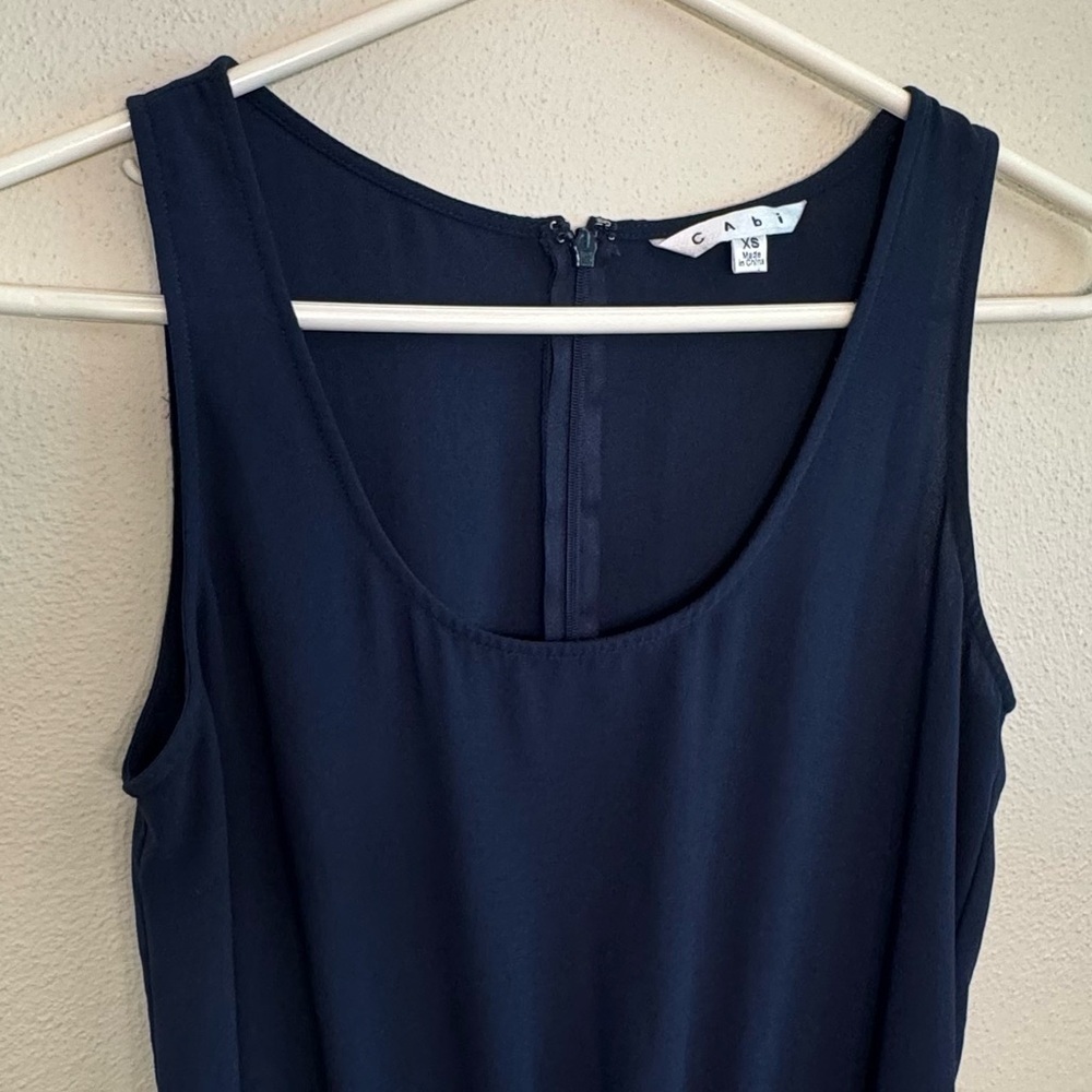 CAbi Navy Elastic Waist Sleeveless Jumpsuit - Picture 7 of 16
